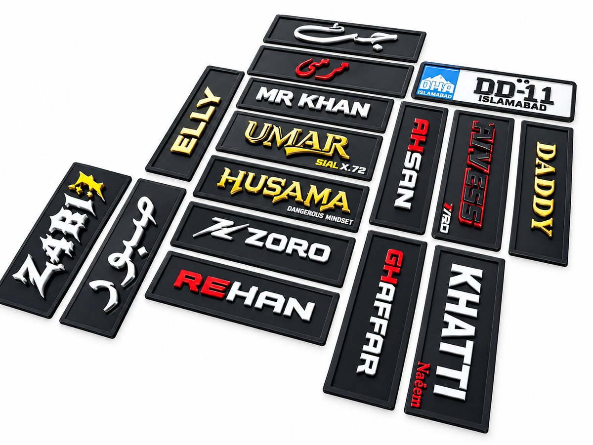 3D Raised Number Plates