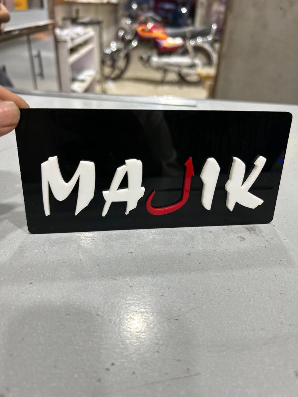 Premium 3D raised lettering Plates