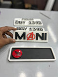 Stylish 3D Number Plates