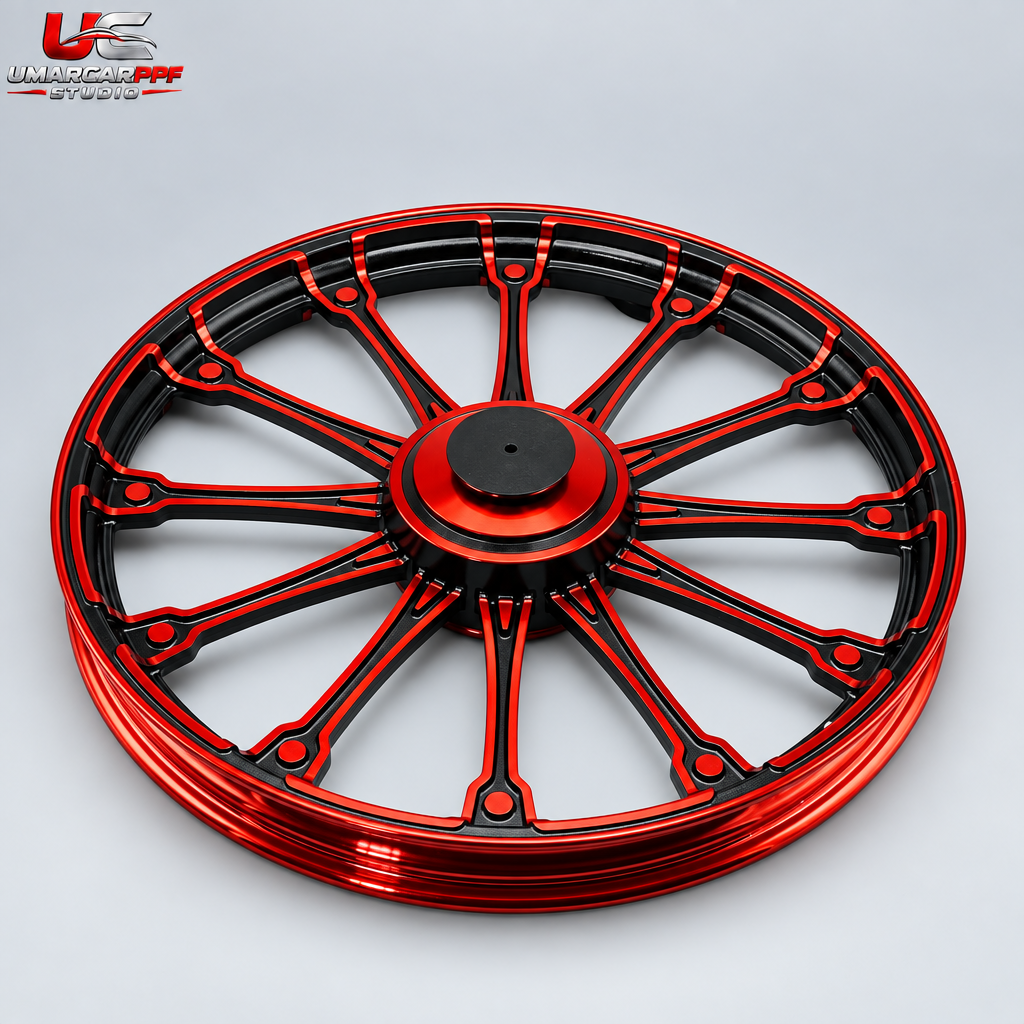 Crown Red Alloy Rims for Honda CD70
