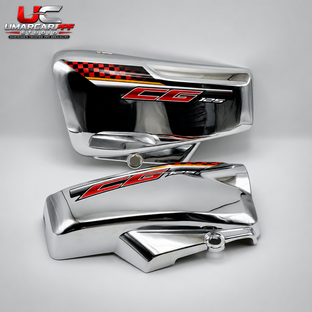 2025 Matte Green Self Edition | Chrome Side Cover | Premium CG125 Fuel Tank Set