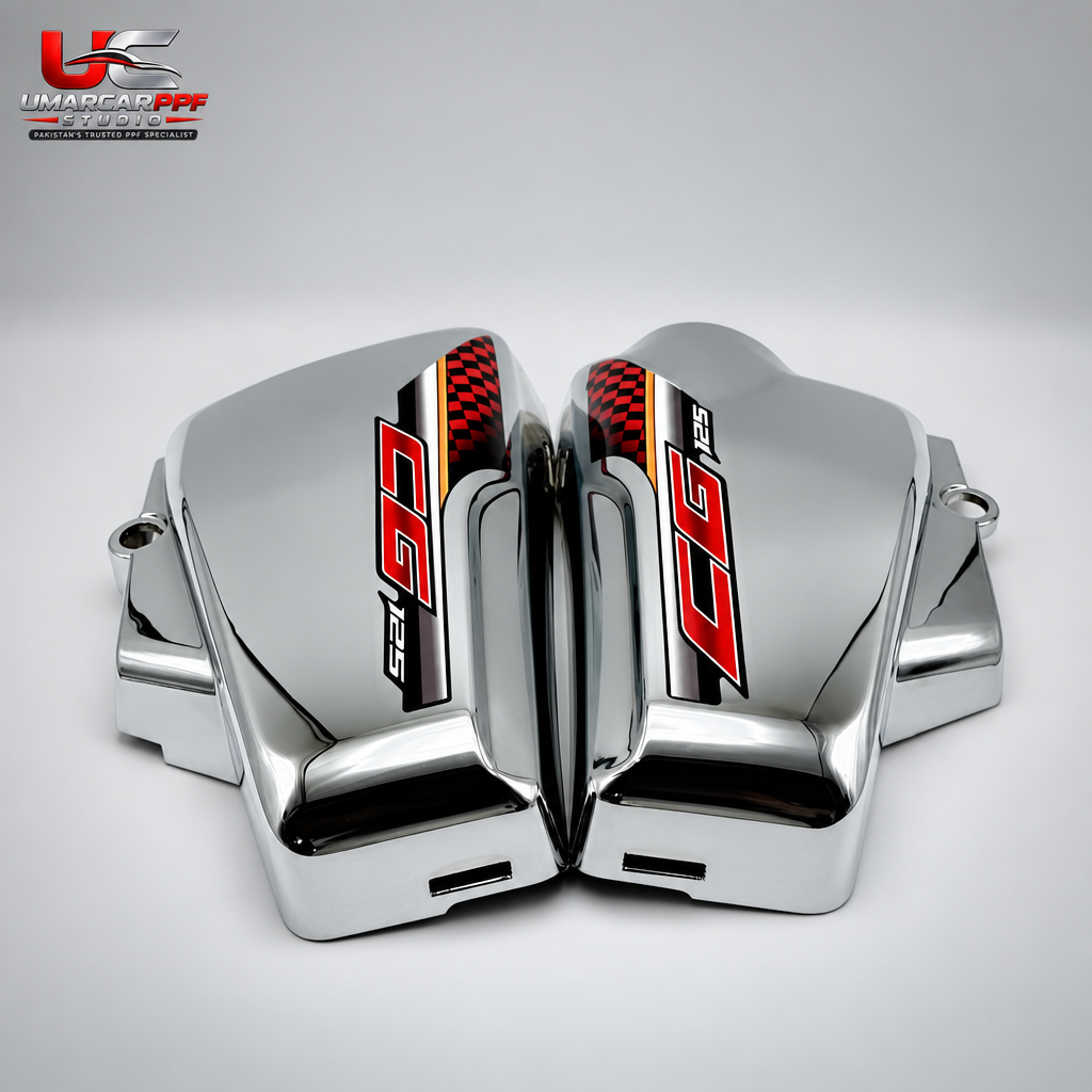 2025 Matte Green Self Edition | Chrome Side Cover | Premium CG125 Fuel Tank Set