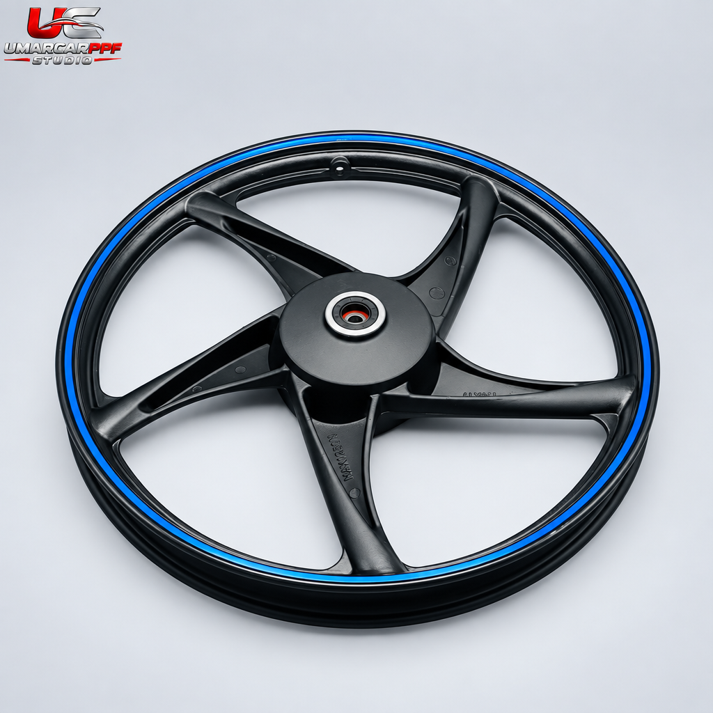 Alloy Rims CD70 | YBR Shape Blue Outline
